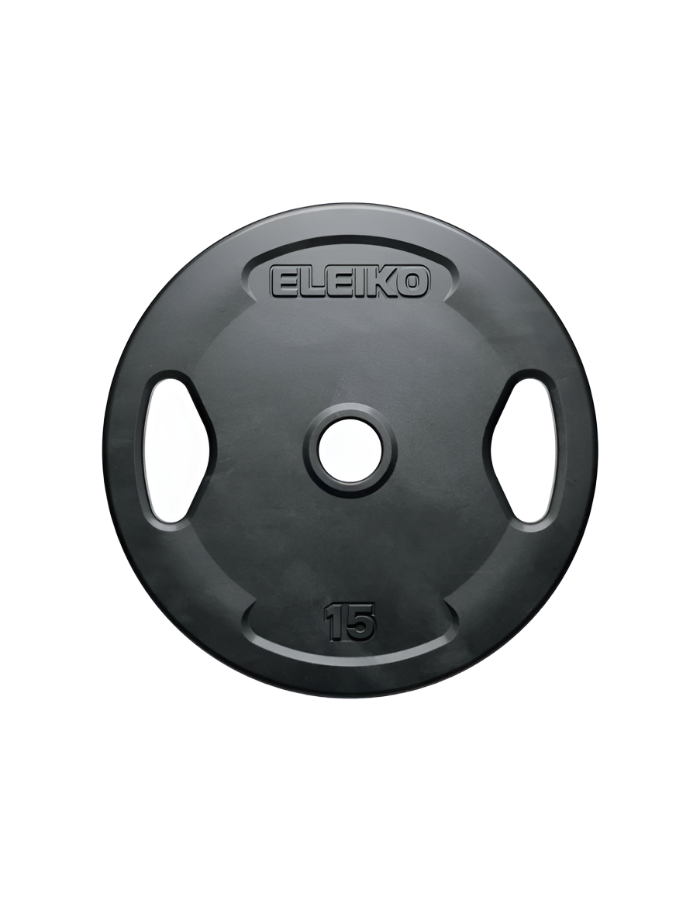 Eleiko Grip Rubber Single Plate - 15 kg - Premium from shopiqat - Just $70! Shop now at shopiqat